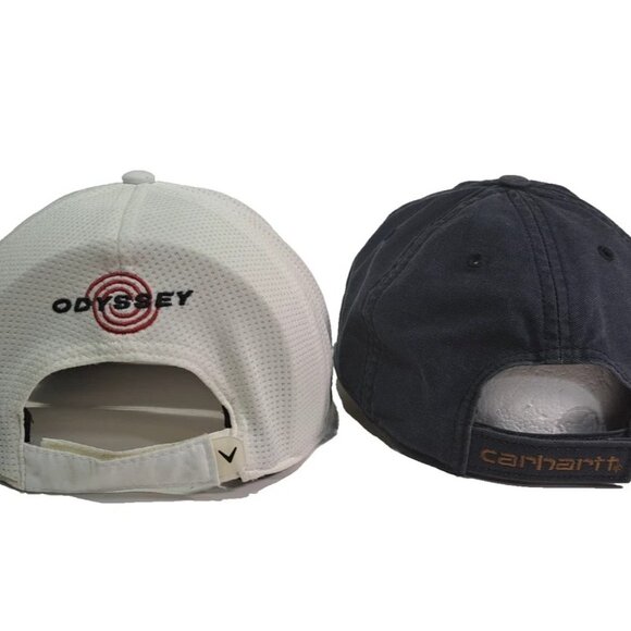 Lot Of 2 Callaway Embroidered Hat Carhartt Cap Patch Logo adjustable Strap - Picture 5 of 10
